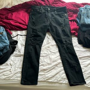 Men’s American Eagle skinny leg jeans // distressed // size 36 x 30